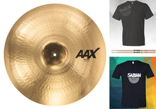 Load image into Gallery viewer, Sabian AAX 21&quot; THIN RIDE Cymbal Brilliant Finish Bundle &amp; Save | Made in Canada | Authorized Dealer
