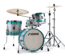 Load image into Gallery viewer, Sonor AQ2 Aqua Silver Burst Lacquer BOP 18x14 14x13 12x8 14x6 Drum Shells +Throne Authorized Dealer
