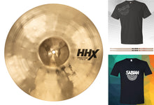 Load image into Gallery viewer, Sabian HHX 17&quot; X-Treme Crash Brilliant Finish Cymbal Shirt &amp; VF Sticks Bundle Pack Authorized Dealer
