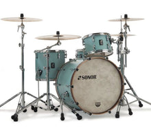 Load image into Gallery viewer, Sonor SQ1 Cruiser Blue 22x17/12x8/16x15 Drum Kit Shell Pack with Walnut Hoops +FREE Gig Bags | NEW Authorized Dealer
