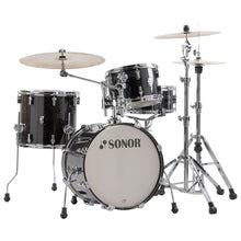 Load image into Gallery viewer, Sonor AQ2 Transparent Black Lacquer BOP 18x14_14x13_12x8_14x6 Shell Pack +Throne Authorized Dealer
