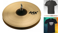 Load image into Gallery viewer, Sabian AAX 14&quot; Medium Hi Hats Cymbals Natural Finish Bundle &amp; Save Made in Canada Authorized Dealer
