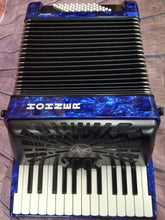 Load image into Gallery viewer, Hohner Bravo II 48 Bass Blue Piano Accordion Acordeon +Gig Bag, Straps, Shirt Authorized Dealer
