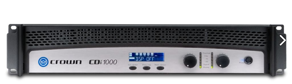 Crown Audio CDi1000 2-channel 500W @ 4 Ohm 70V/140V Power Amplifier | 2-Day Ship | Authorized Dealer