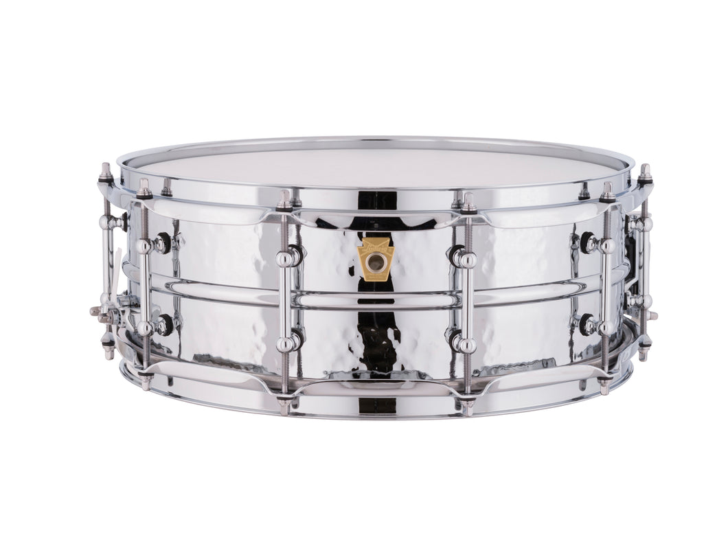 Ludwig LM400KT Supraphonic 5x14 Hammered Chrome w/ Tube Lugs Kit Snare Drum Special Order NEW | Authorized Dealer