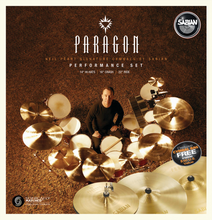 Load image into Gallery viewer, Sabian Paragon Performance Set: 14&quot; Hats 16&quot; Crash 22&quot; Ride | +FREE Sticks,Shirt | Authorized Dealer
