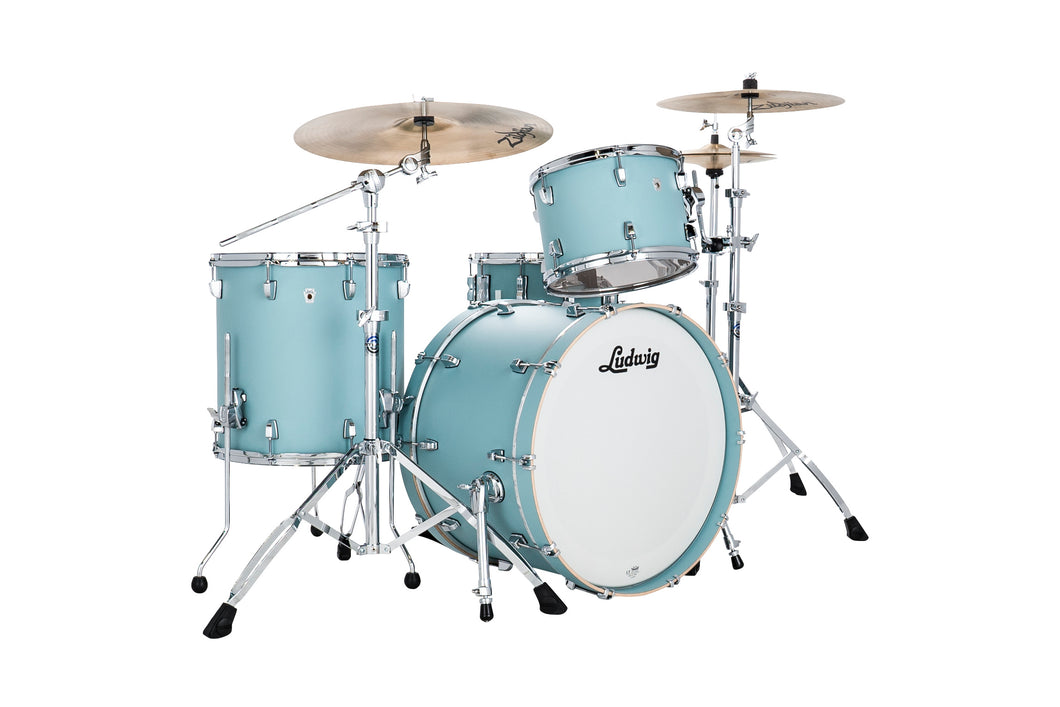 Ludwig Pre-Order Neusonic Skyline Blue FAB 3pc Kit 14x22_16x16_9x13 Drums Set Shell Pack NEW Authorized Dealer