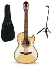 Load image into Gallery viewer, H Jimenez LBQ3E El Murcielago Acoustic/Electric Solid Spruce Top Bajo Quinto w/Pickup +Bag &amp; Stand

