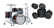 Load image into Gallery viewer, Sonor AQ2 5pc Brown Fade Lacquer STUDIO Kit 20x16_14x13_12x8_14x6_10x7 Drums +Bags Authorized Dealer
