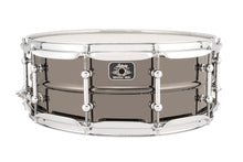 Load image into Gallery viewer, Ludwig Universal Metal 5.5x14&quot; Black Brass Snare Drum Chrome-Plated Triple Flange Hoops Auth Dealer
