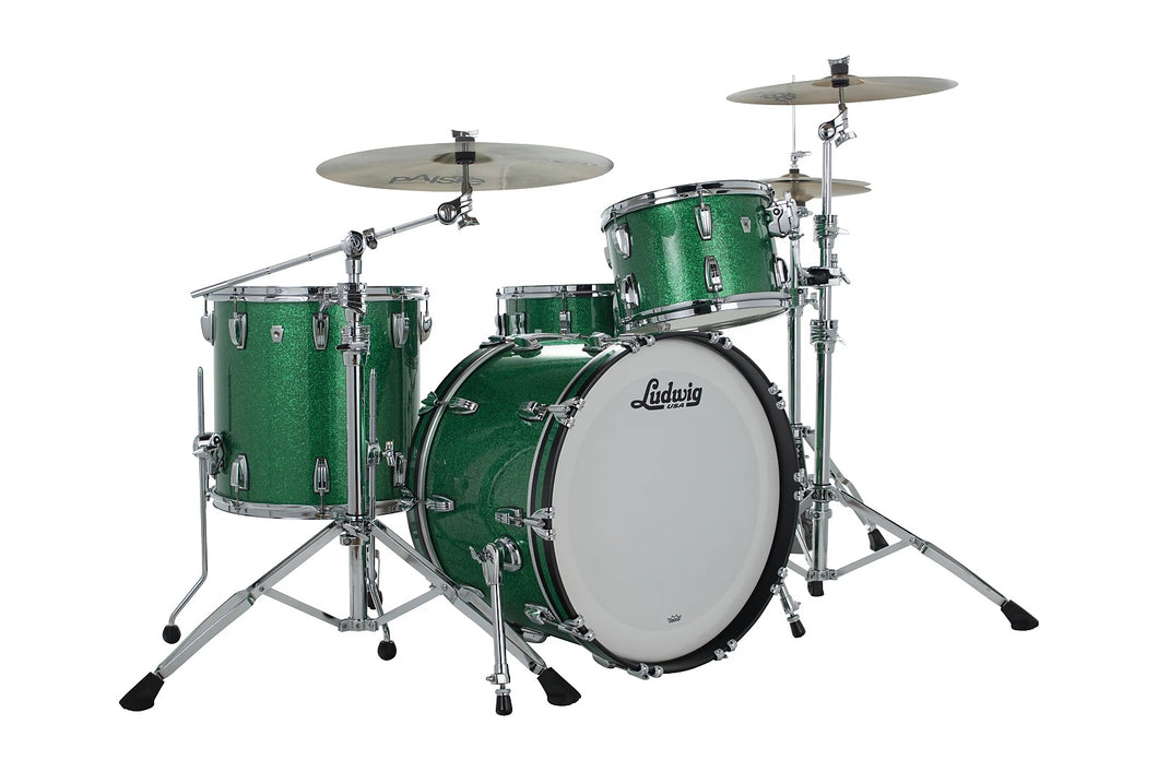 Ludwig Classic Oak Green Sparkle 3pc Pro Beat Kit 14x24_9x13_16x16 | Special Order Authorized Dealer