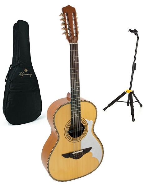 H Jimenez Bajo Quinto El Musico LBQ2NCE Non Cutaway Solid Spruce Top with Pickup FREE GigBag & Stand