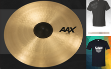 Load image into Gallery viewer, Sabian AAX 22&quot; THIN RIDE Cymbal Natural Finish | Bundle &amp; Save | Made in Canada | Authorized Dealer
